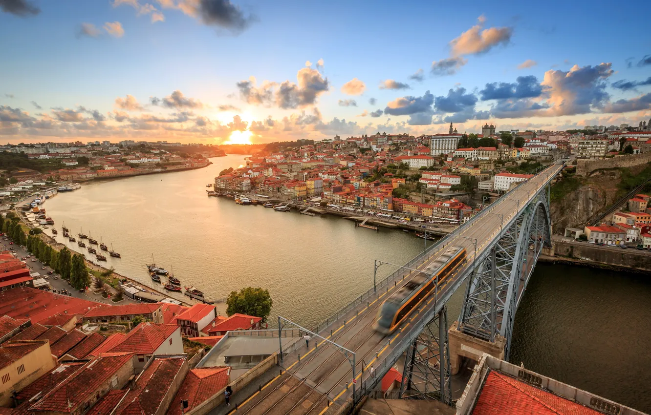 Фото обои город, Sunset, Porto