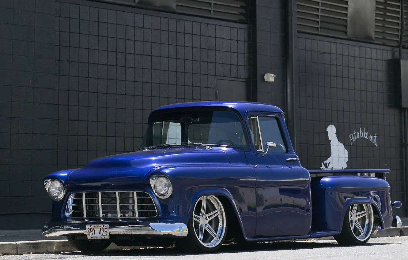 Фото обои Chevrolet, blue, Truck, C-10