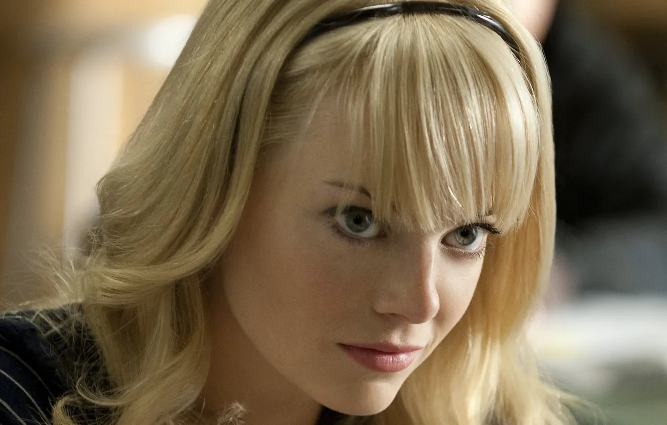Фото обои взгляд, актриса, Emma Stone, Эмма Стоун