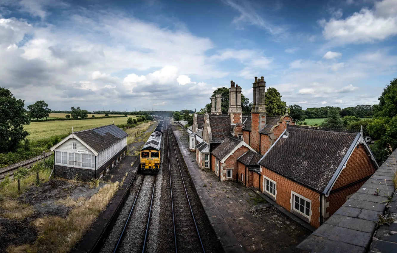 Фото обои железная дорога, England, Ulceby, Brocklesby Coals