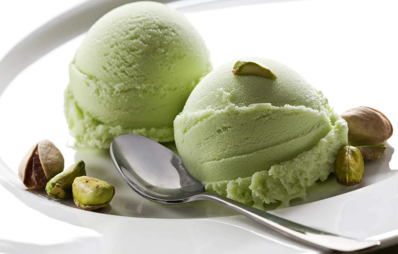 Фото обои десерт, dessert, фисташки, pistachios, pistachio ice cream, фисташковое мороженое