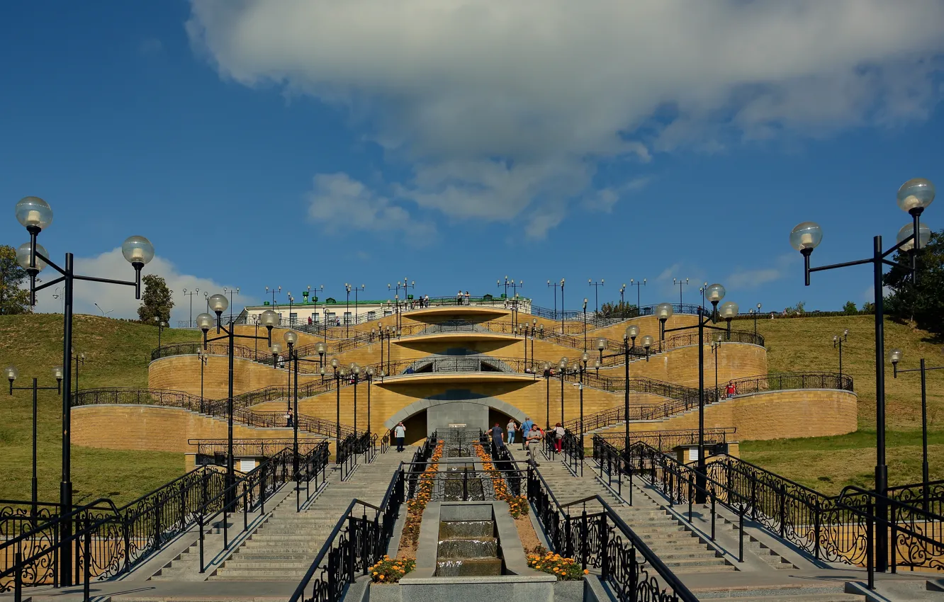 Фото обои город, лестница, архитектура, белоруссия, могилев