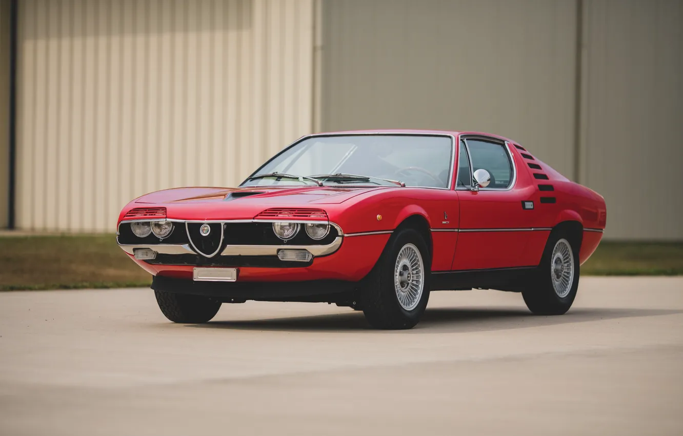 Фото обои 1971, Alfa Romeo, red, Montreal, Alfa Romeo Montreal
