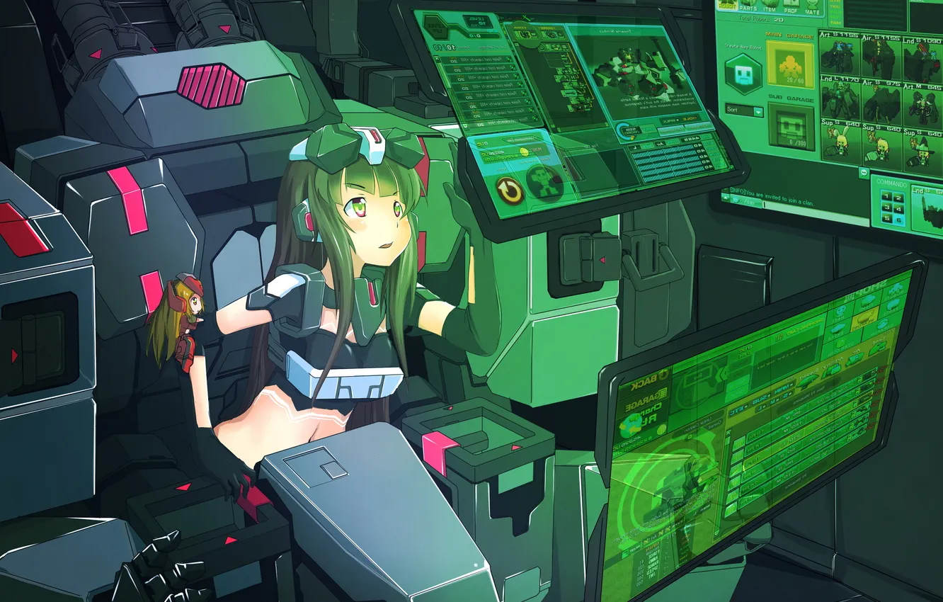 Фото обои девушка, игра, корабль, арт, компьютеры, электроника, akihikohex, Cosmic Break