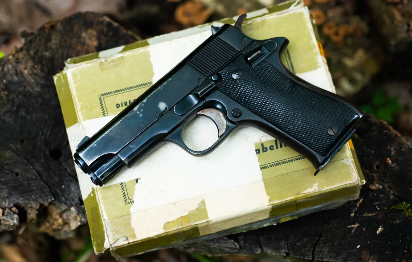Фото обои макро, пистолет, фон