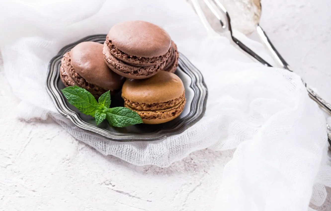 Фото обои печенье, пирожное, крем, десерт, шоколадное, macaron, миндальное, Iryna Melnyk