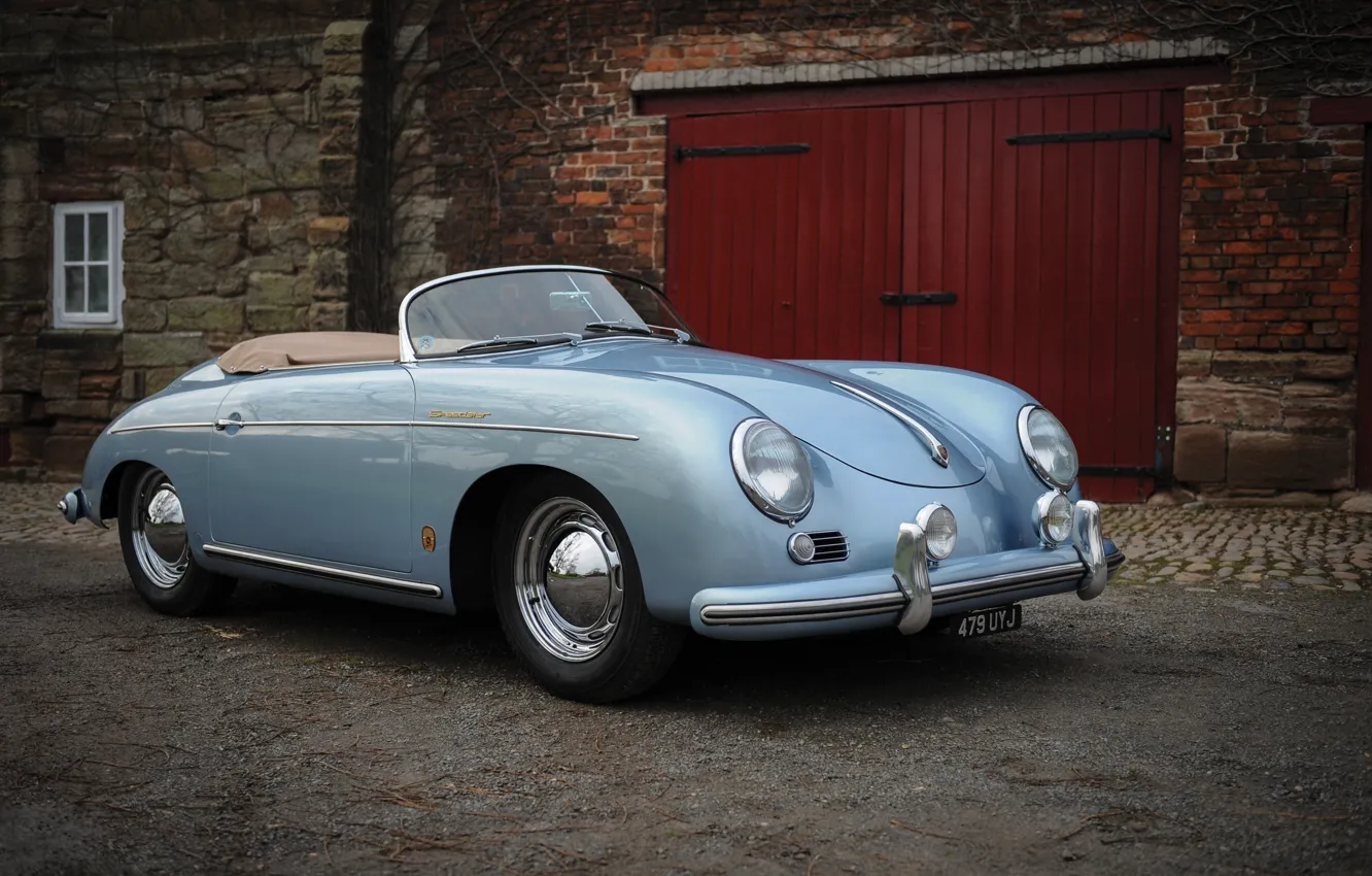 Фото обои Porsche, 1955, 356, front view, Porsche 356 1500 Speedster