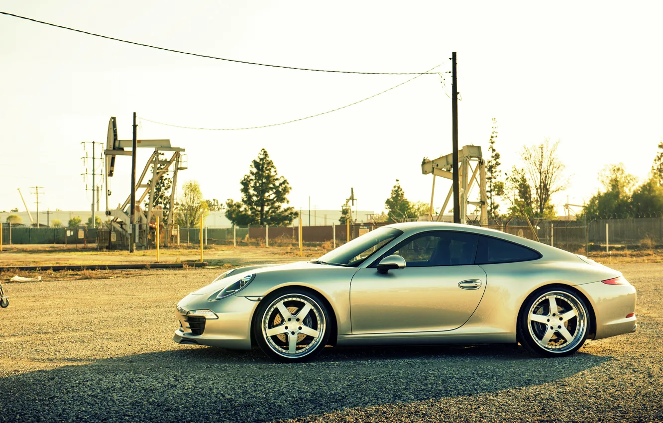 Фото обои Porsche, профиль, порше, carrera, 991