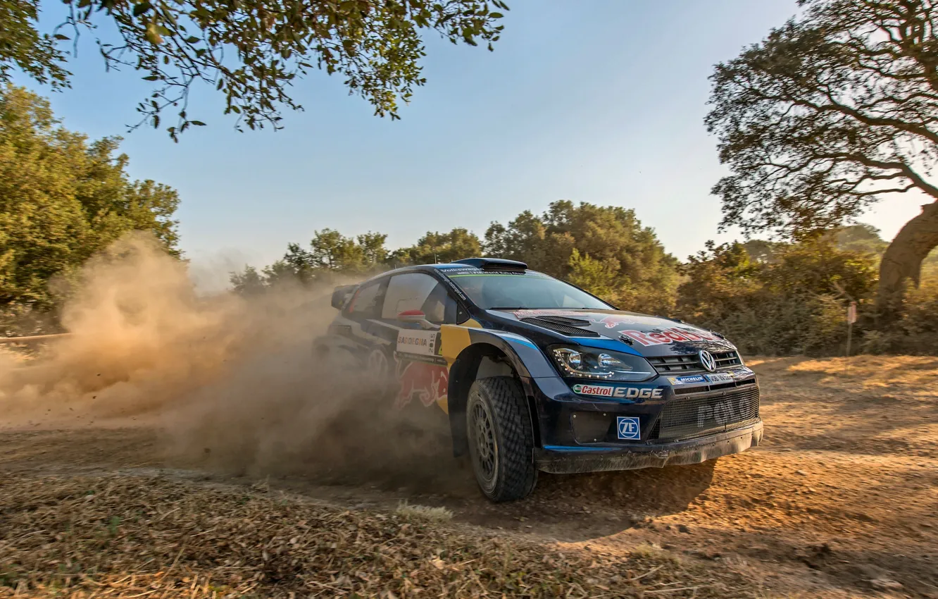 Фото обои Пыль, Volkswagen, WRC, Rally, Ралли, Polo