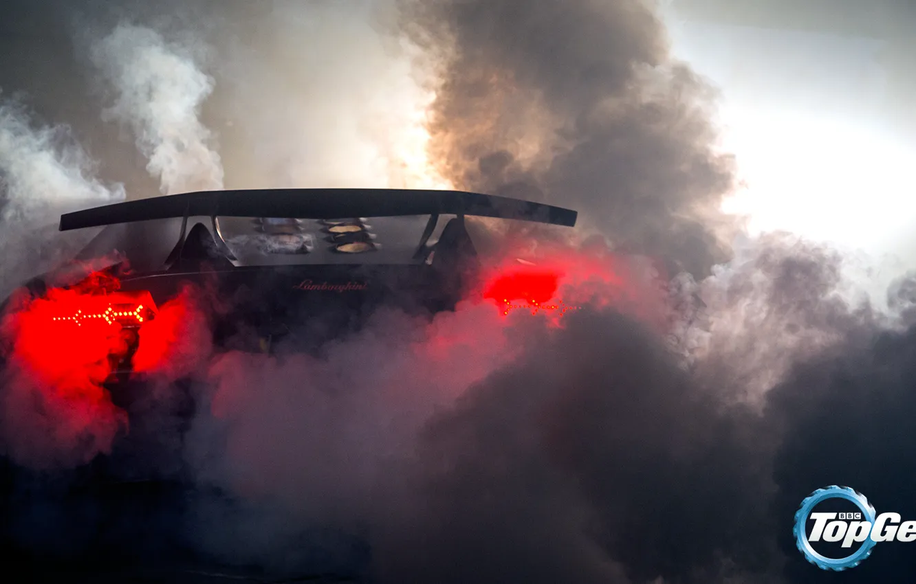Фото обои Lamborghini, Дым, Top Gear, Топ Гир, Sesto Elemento