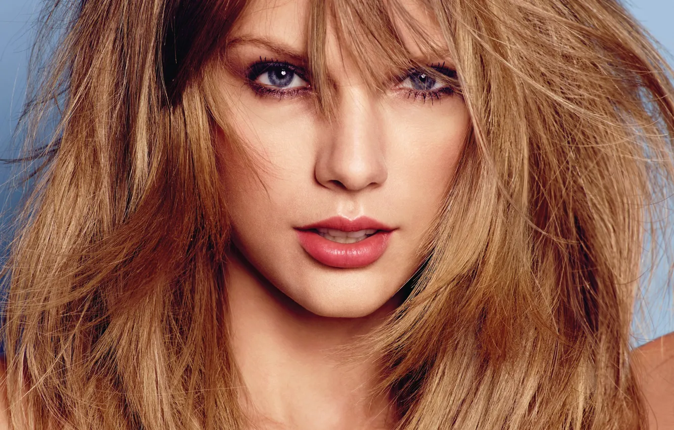 Фото обои взгляд, девушка, лицо, волосы, макияж, Taylor Swift, красивая