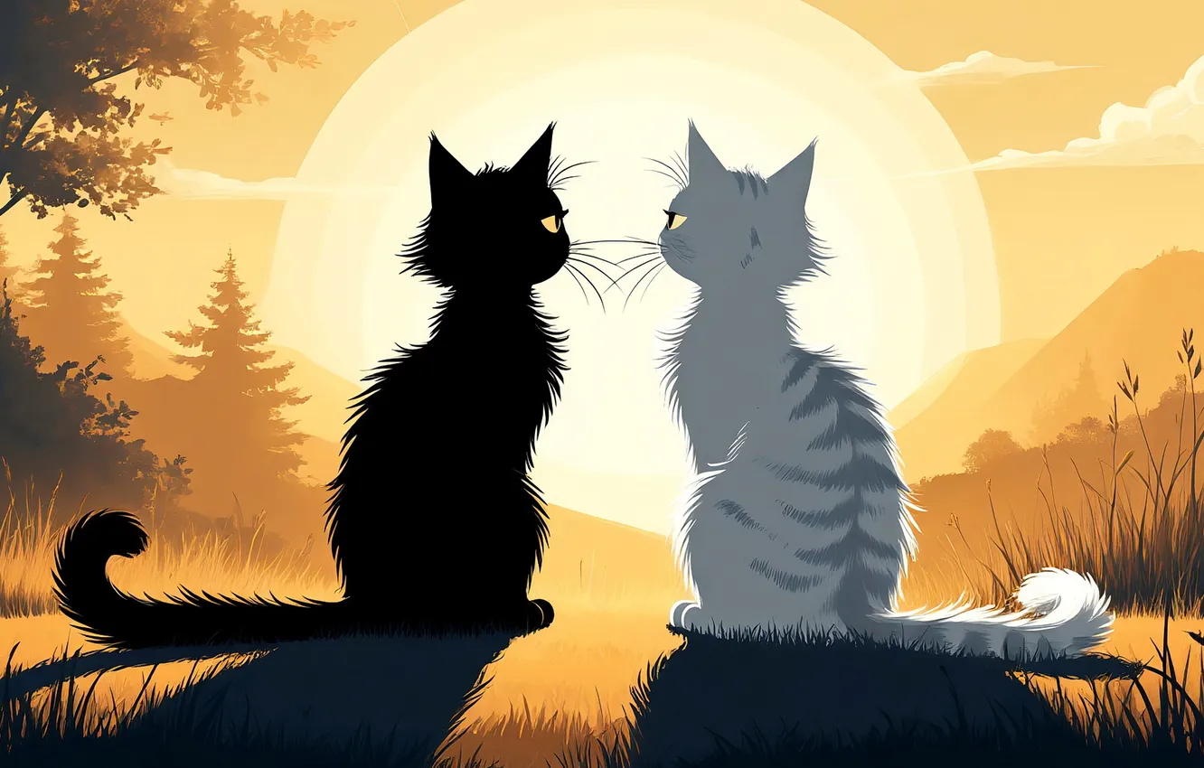 Фото обои cats, rendering, humor, neural network