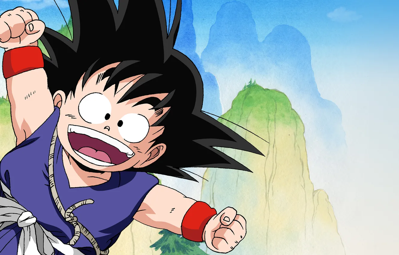 Фото обои Happy, Dragon Ball, Goku
