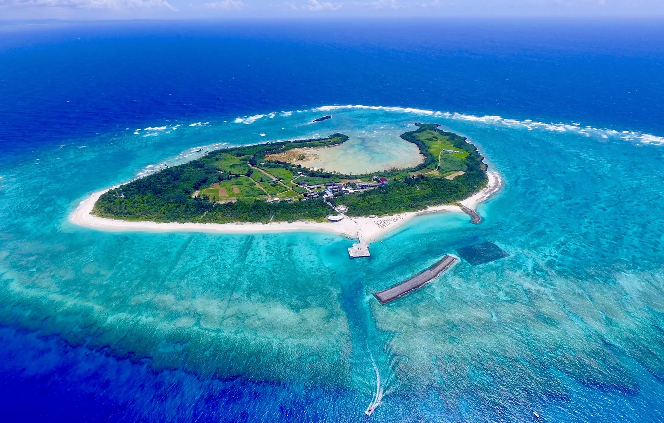 Фото обои ocean, landscape, japan, nature, island, ísland, okinawa, miyako