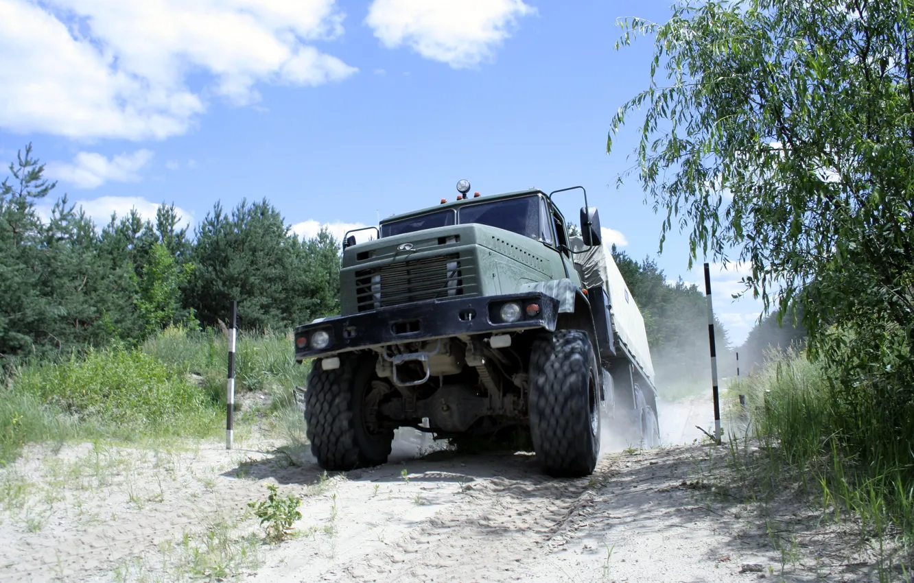 Фото обои внедорожник, грузовик, вседорожник, kraz, военные авто, Краз