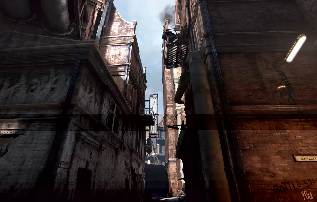 Фото обои city, город, улица, игра, здания, арт, Dishonored, Дануолл