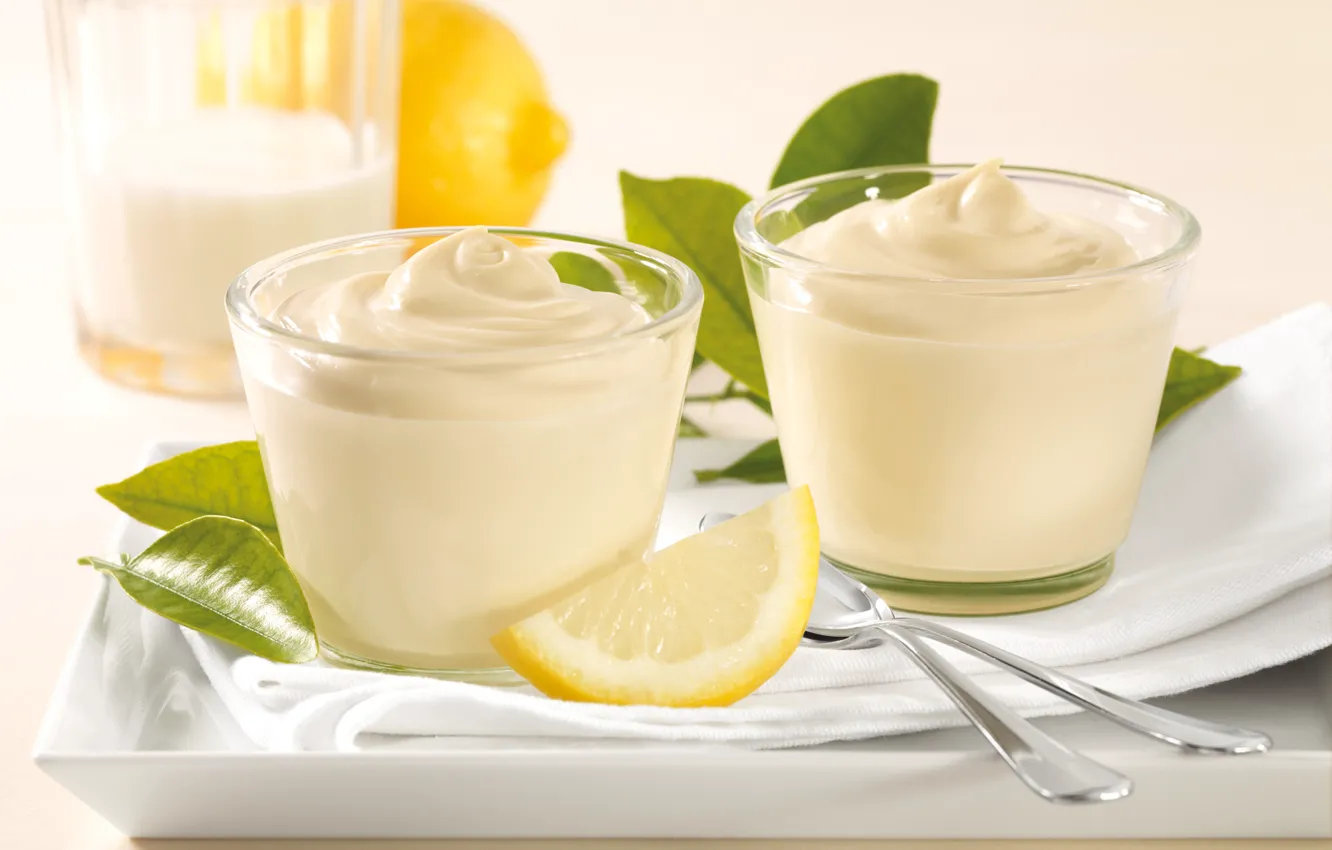 Фото обои лимон, еда, молоко, lemon, крем, десерт, cream, dessert