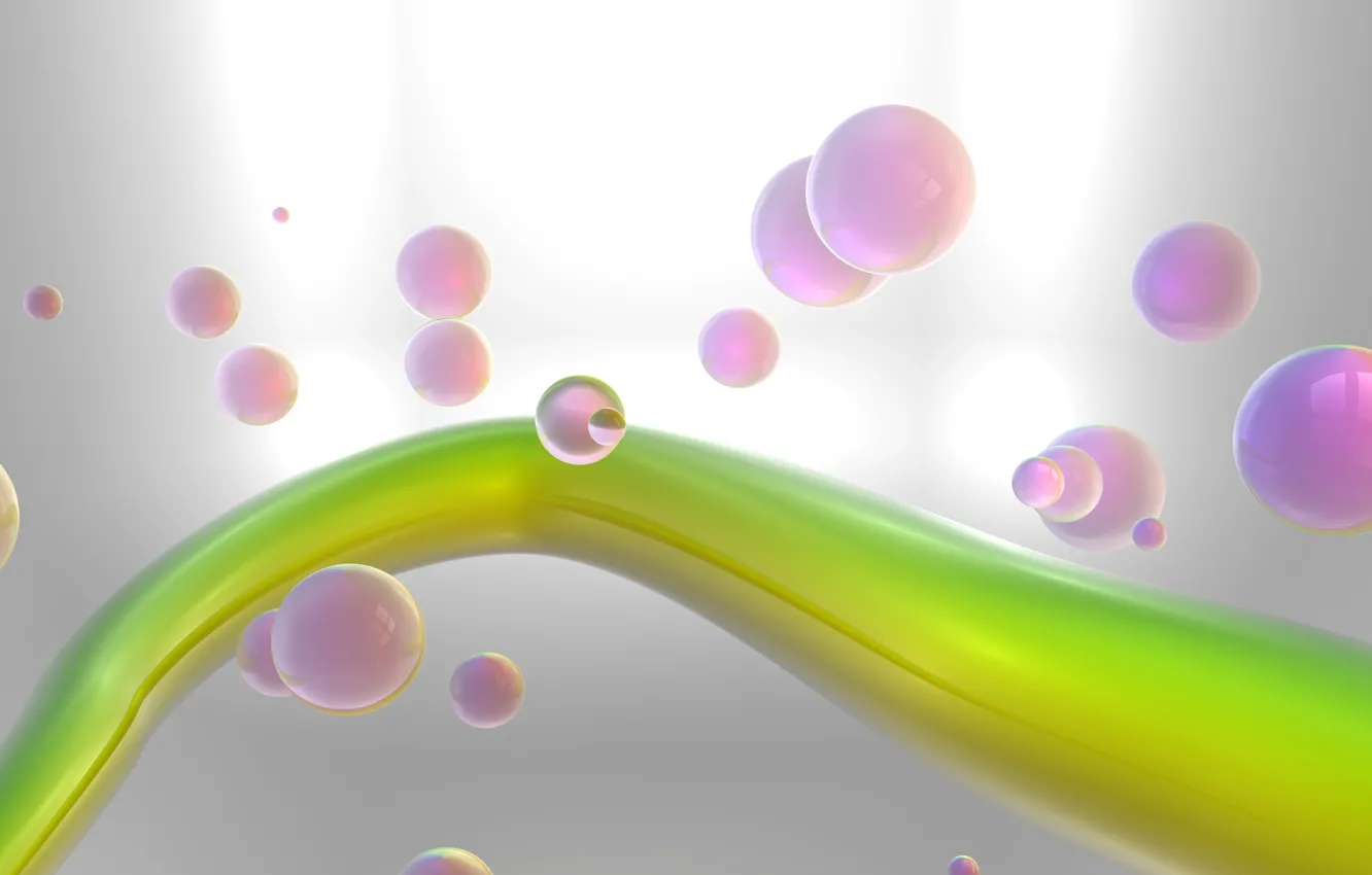 Фото обои пузыри, шары, змея, розовые