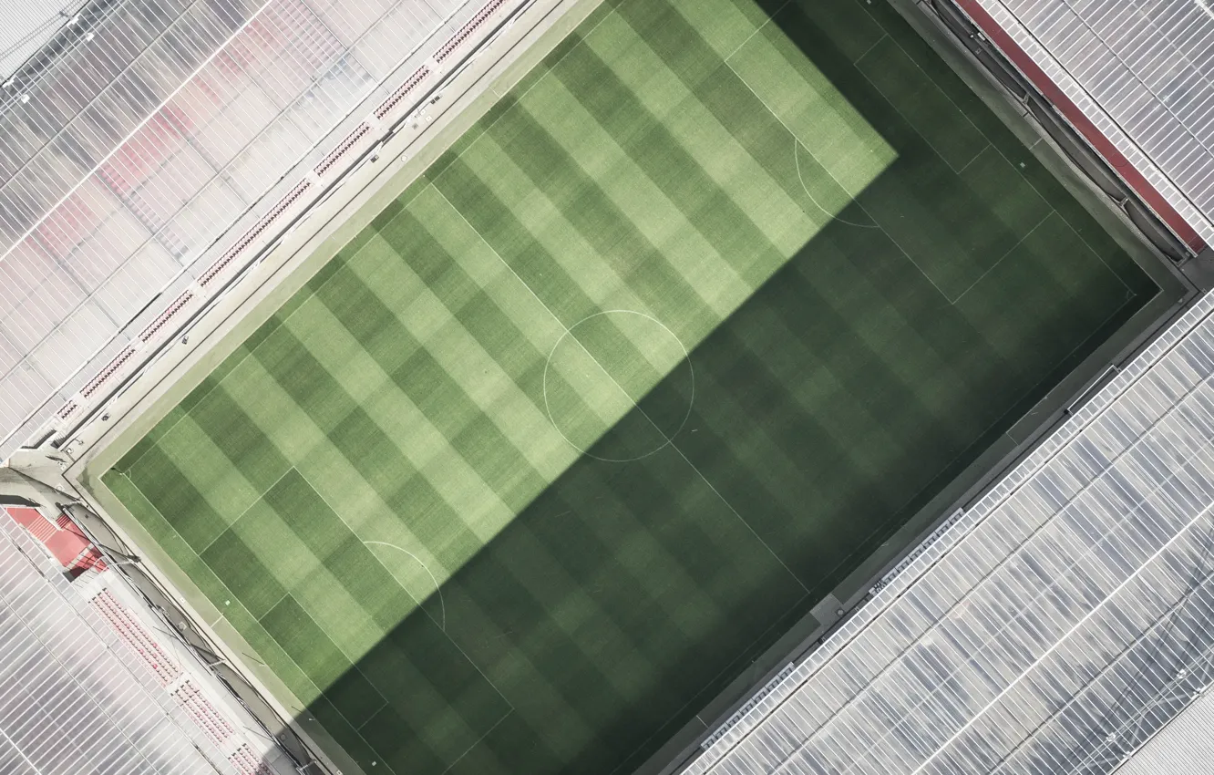 Фото обои поле, вид, сверху, арена, стадион, с высоты