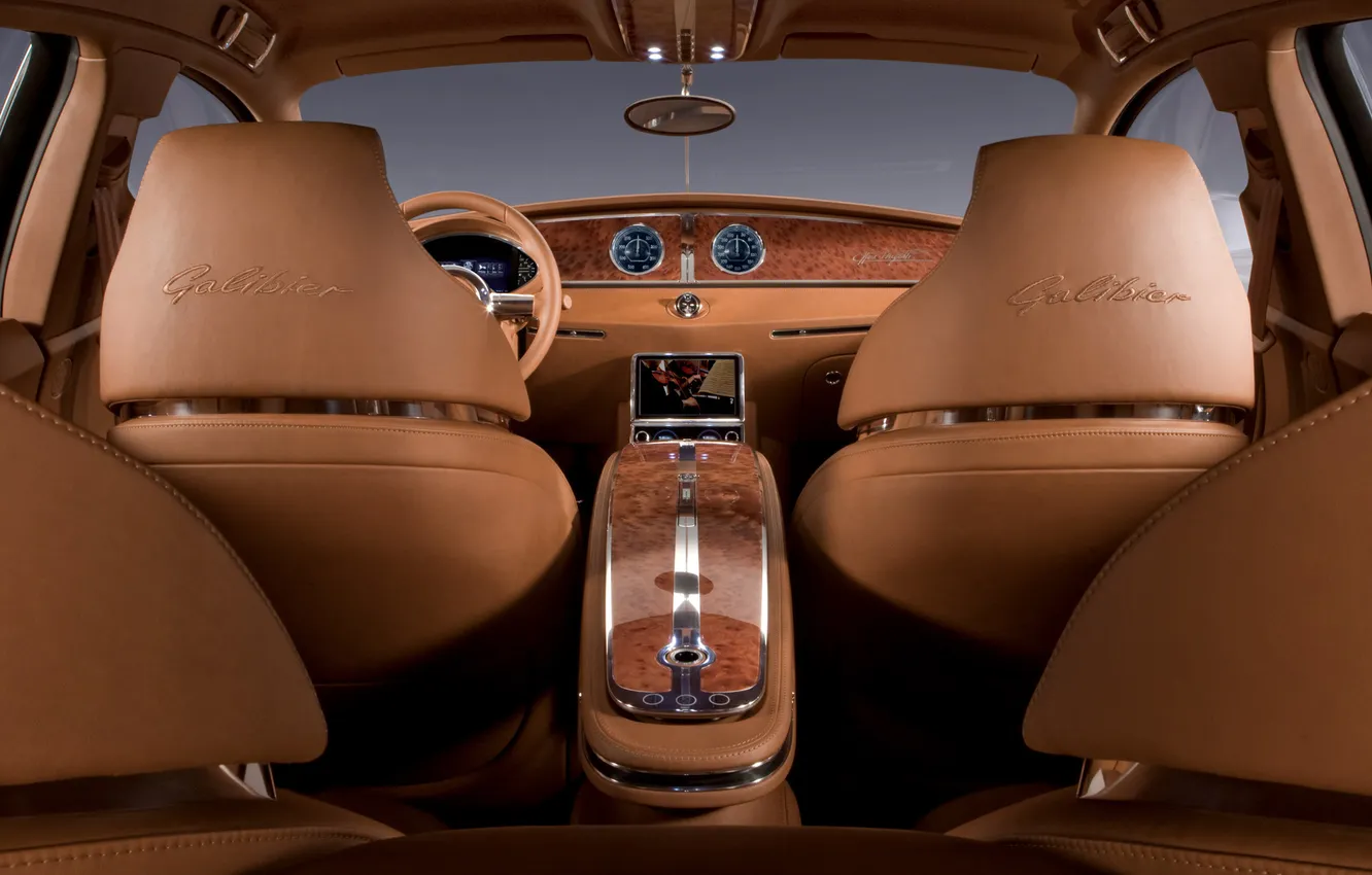 Фото обои авто, салон, bugatti galibier