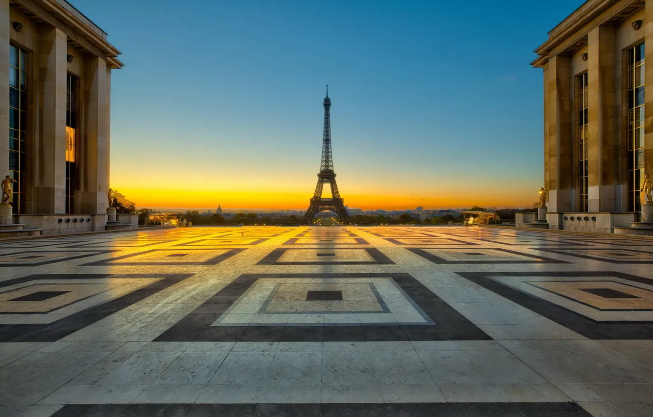 Фото обои город, Париж, башня