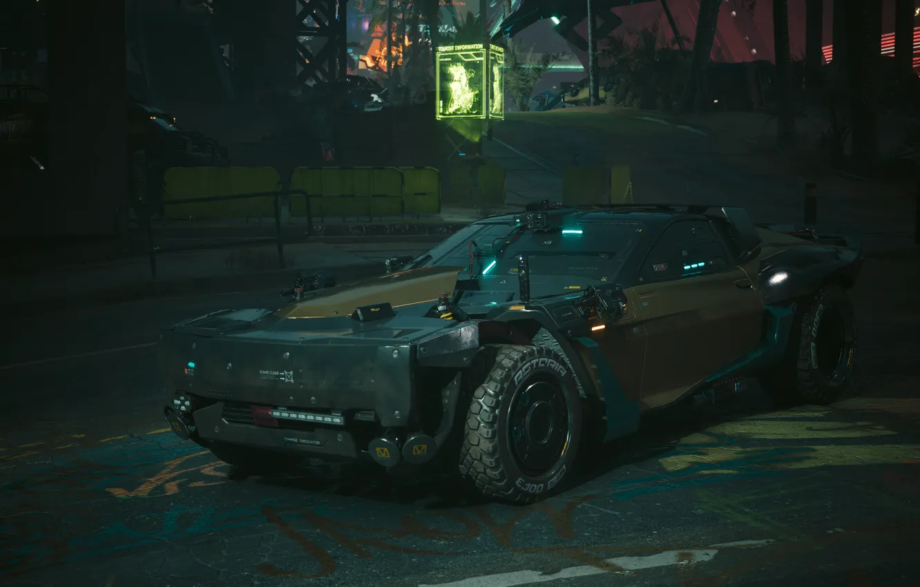 Фото обои Car, Cyberpunk 2077, Night City, Quadra Type-66 Javelina