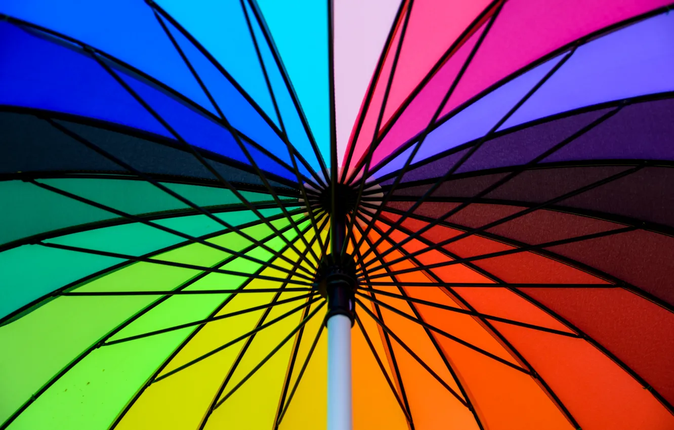 Фото обои фон, цвет, радуга, colors, зонт, colorful, rainbow, umbrella