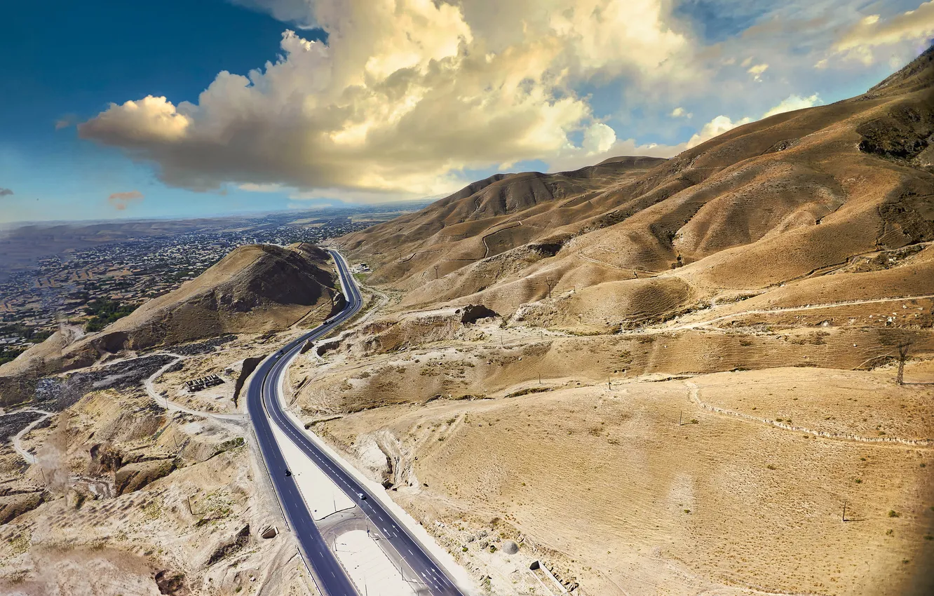 Фото обои road, desert, dry, urbanization, arid