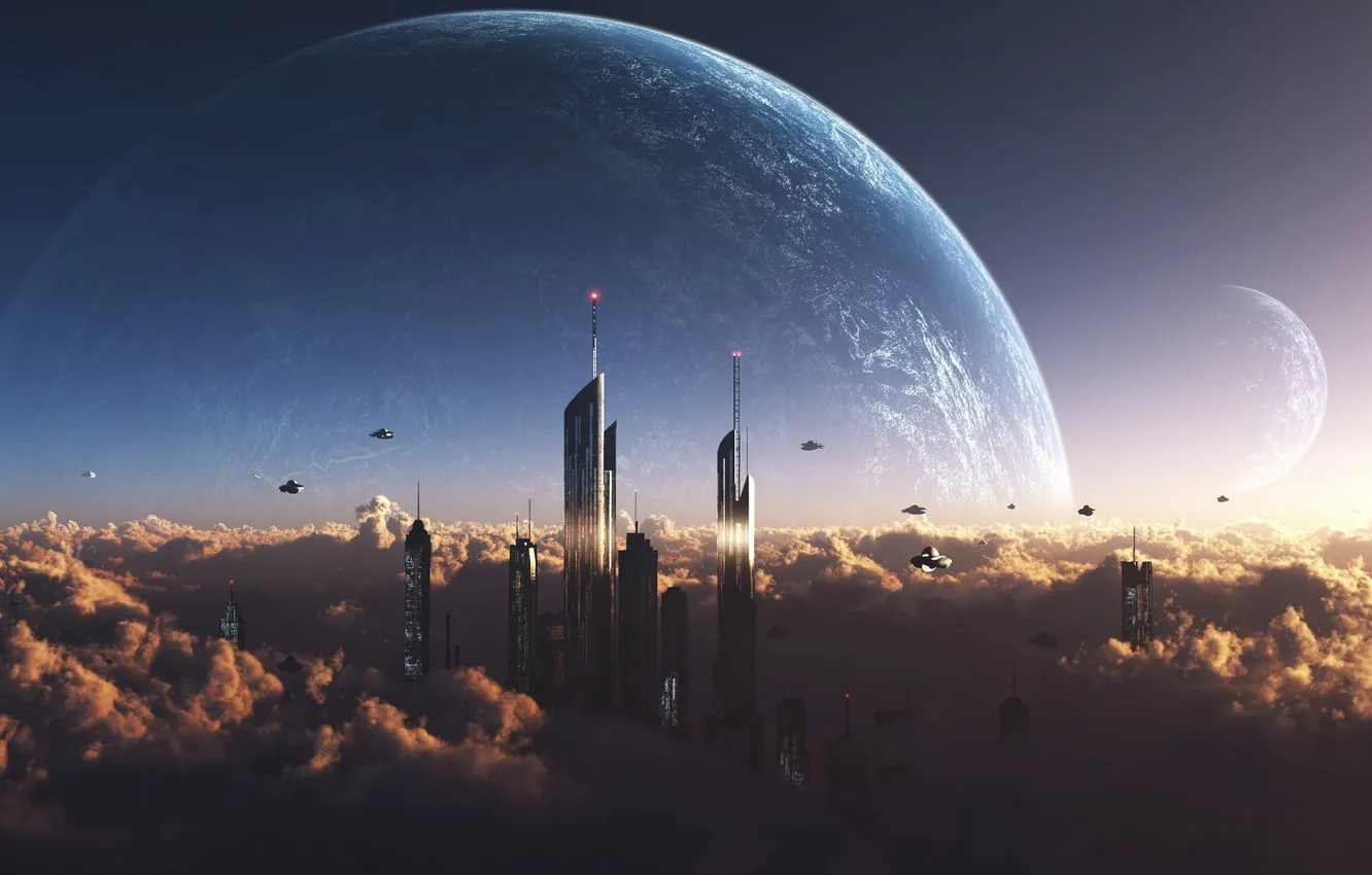 Фото обои space, Moon, science fiction, spaceship, sci-fi, planet, Future, horizon