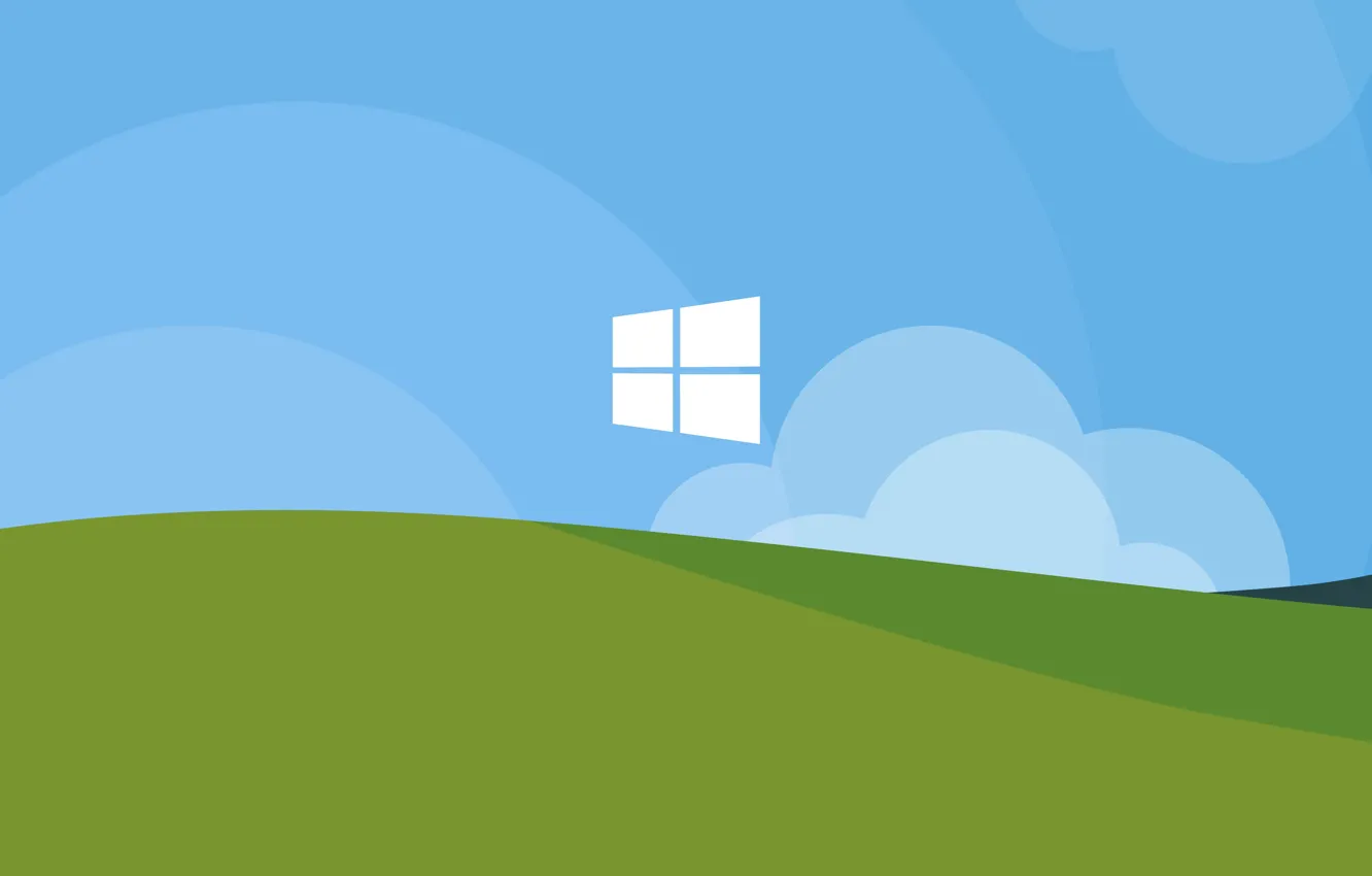 Фото обои Windows XP, Bliss, Windows 10