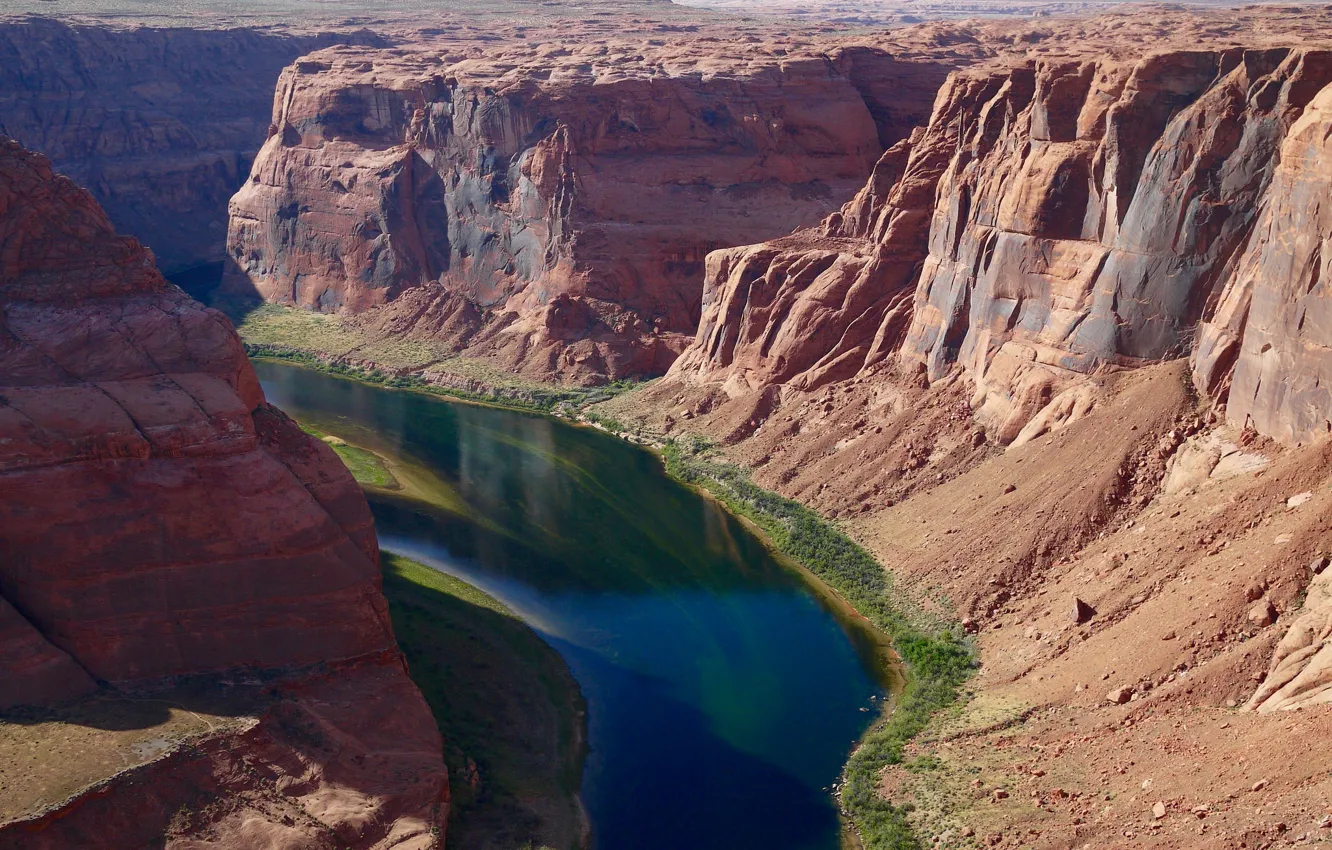 Фото обои река, скалы, каньон, Аризона, США