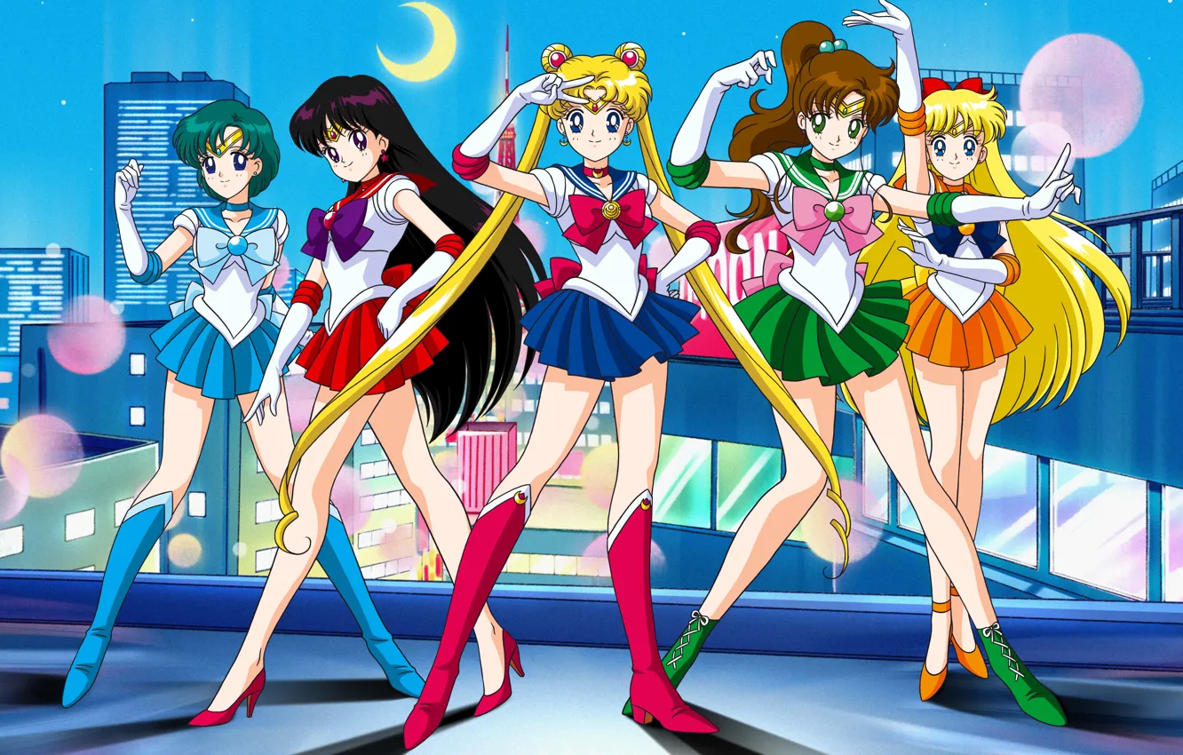 Фото обои sailor mars, sailor moon, Pretty Guardian Sailor Moon
