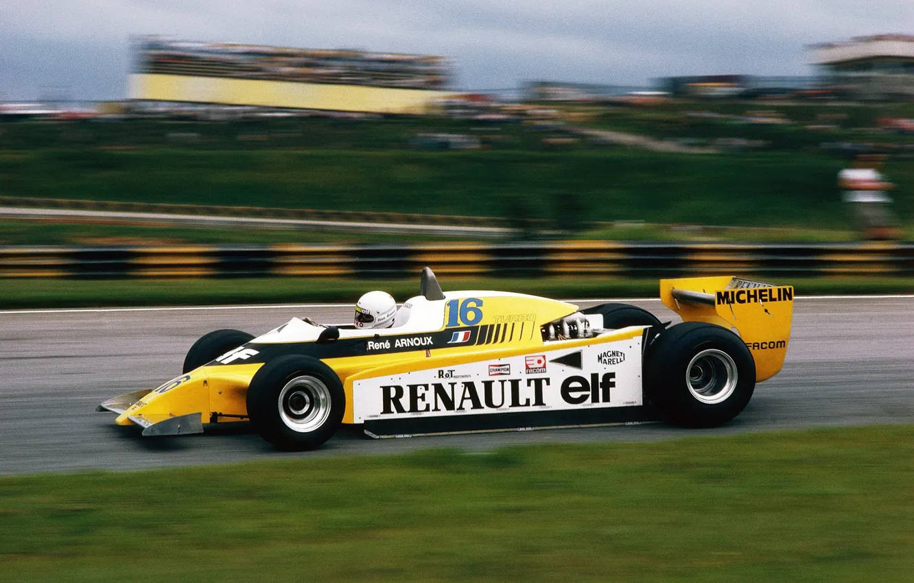 Фото обои Renault, Sport, Retro, F1, Rene Arnoux