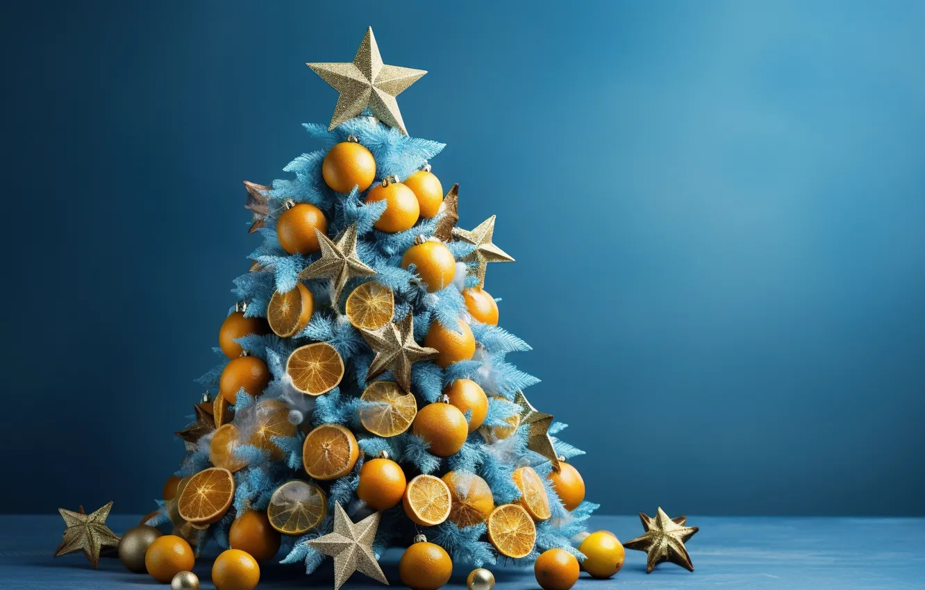 Фото обои украшения, елка, Новый Год, Рождество, new year, Christmas, stars, tree