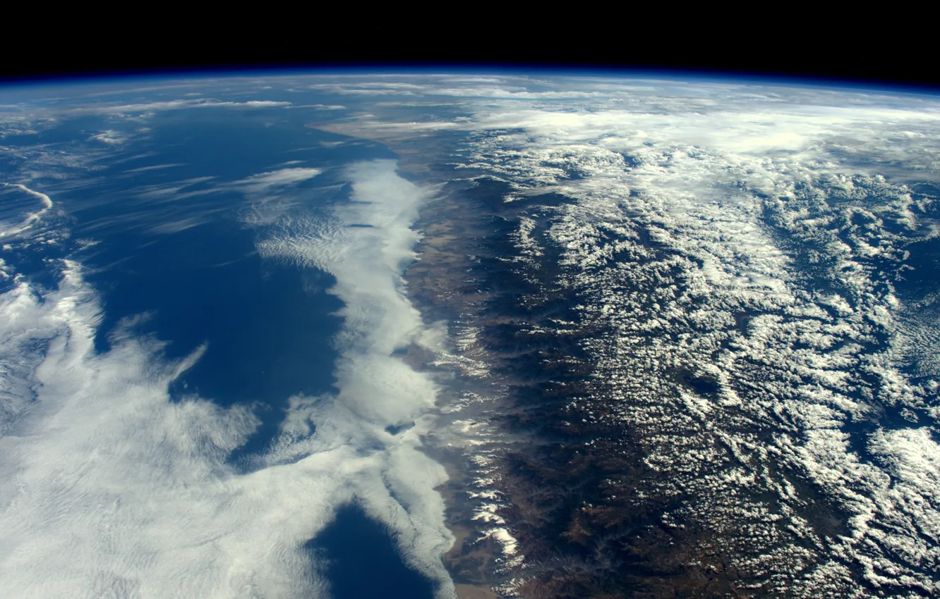 Фото обои космос, поверхность, горы, планета, Земля, Анды