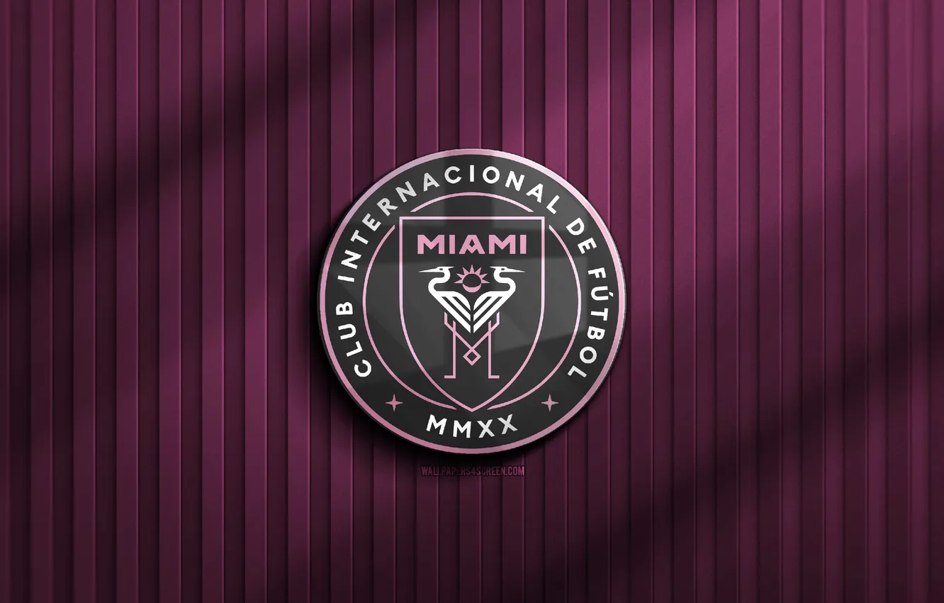 Фото обои Logo, Soccer, Emblem, MLS, Badge, Inter Miami, Crest, Inter Miami CF