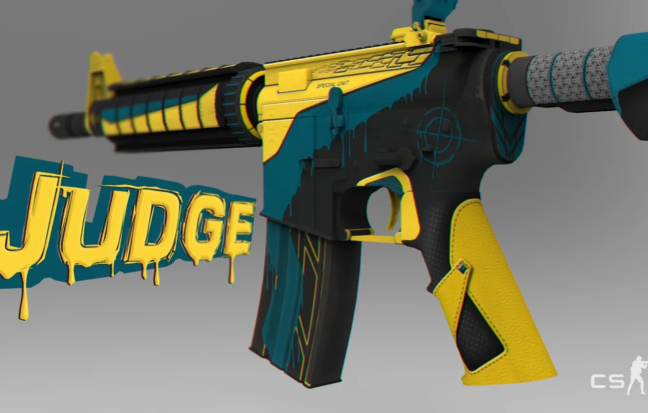 Фото обои раскрас, workshop, cs go, judge, custom paint job, m4a4