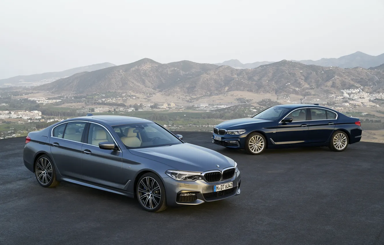 Фото обои серый, BMW, xDrive, 540i, 530d, Luxury Line, 5er, M Sport