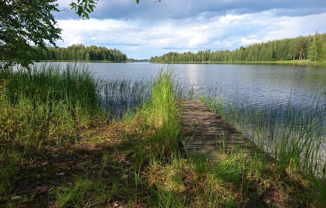 Фото обои лето, озеро, Финляндия, Lapinlahti