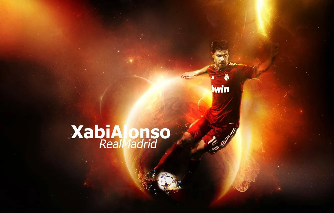 Фото обои wallpaper, sport, football, player, Xabi Alonso, Real Madrid CF