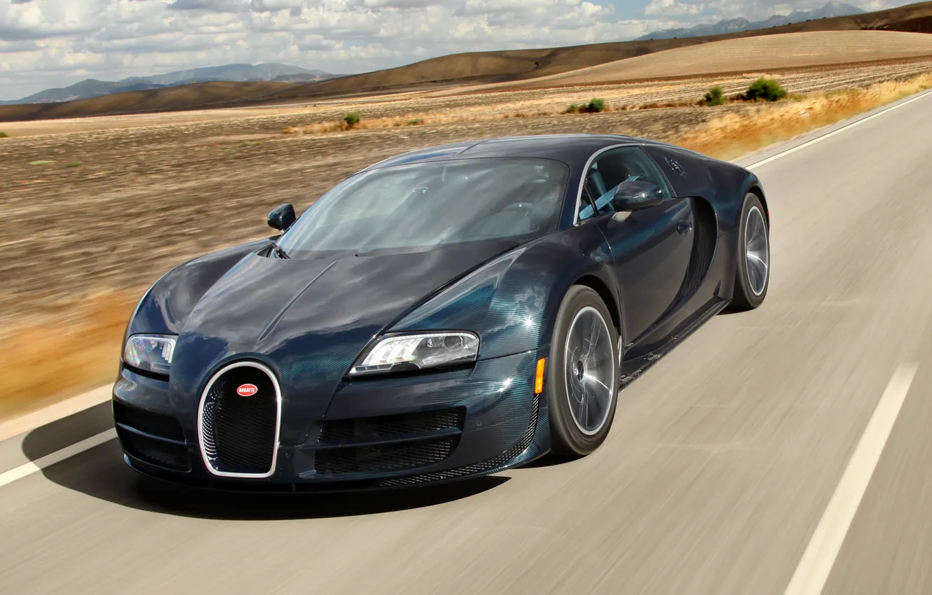 Фото обои дорога, скорость, суперкар, Bugatti Veyron, бугатти, Super Sport, гиперкар, 16.4