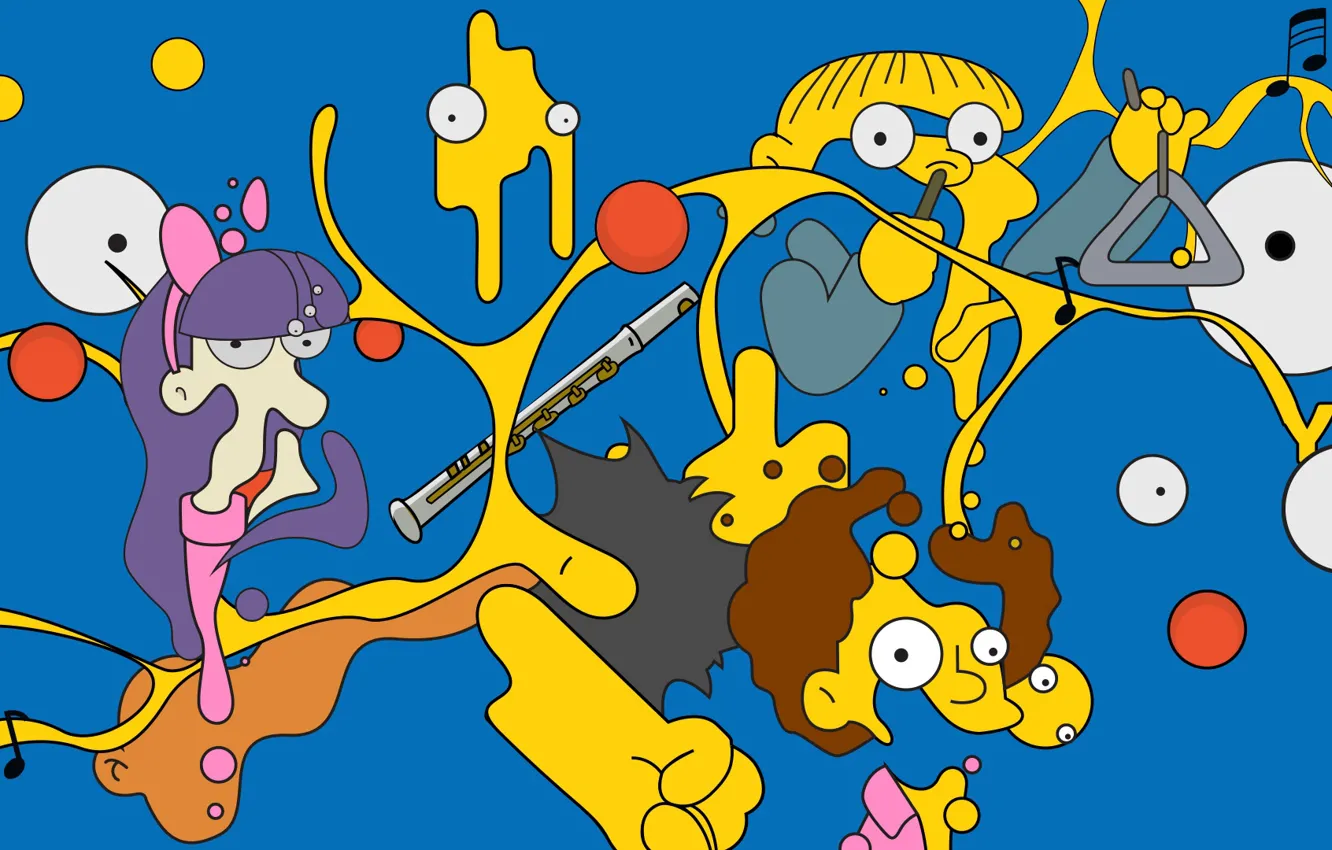 Фото обои Симпсоны, Рисунок, Simpsons, Арт, Химия, Мультфильм, The Simpsons, 20th Century Fox