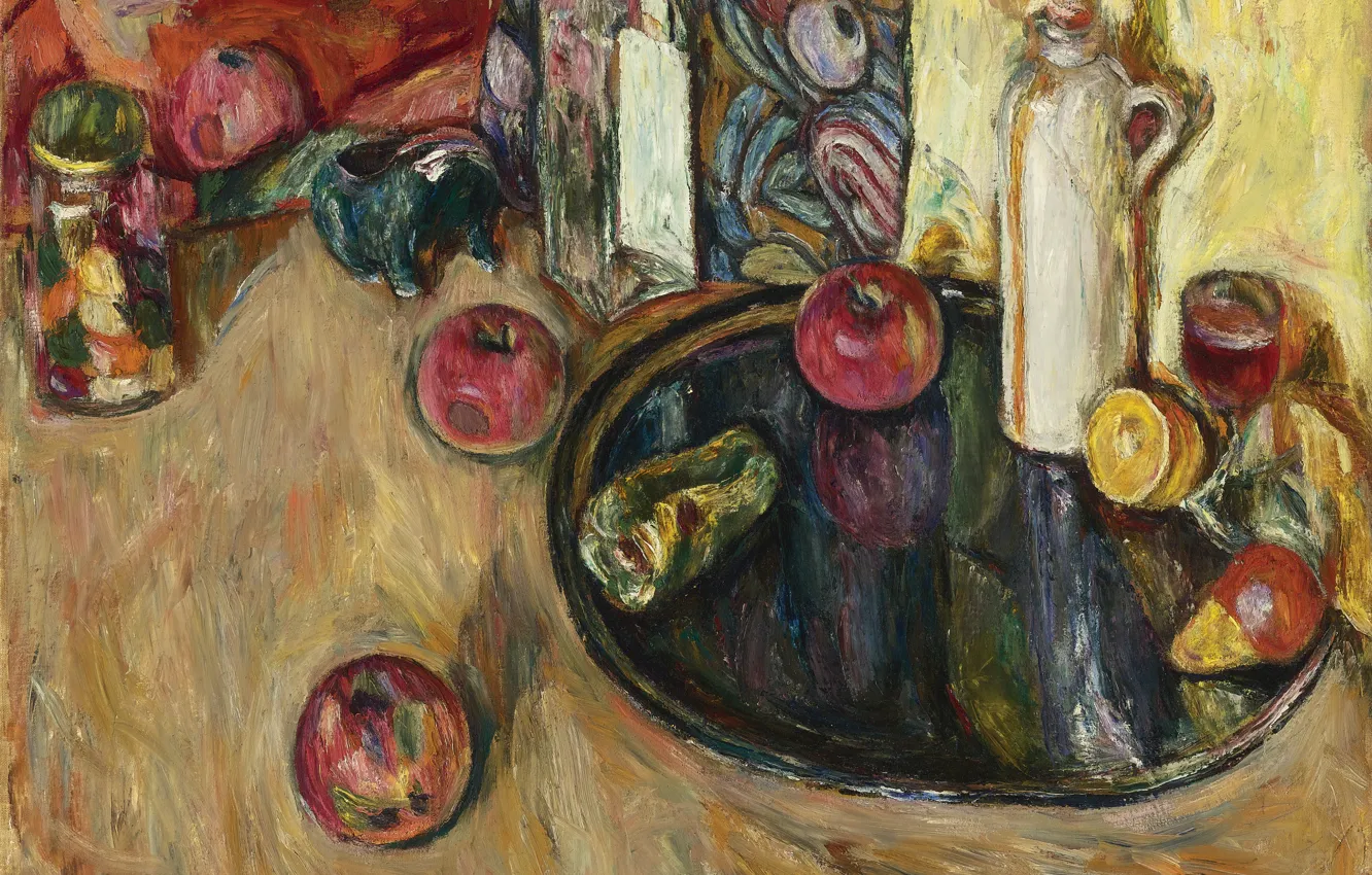 Фото обои натюрморт, Abraham Manievich, STILL LIFE oil on canvas