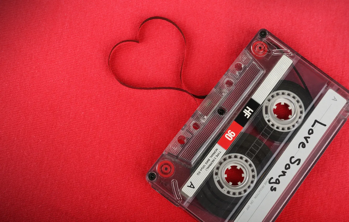 Фото обои любовь, сердце, love, heart, кассета, romantic