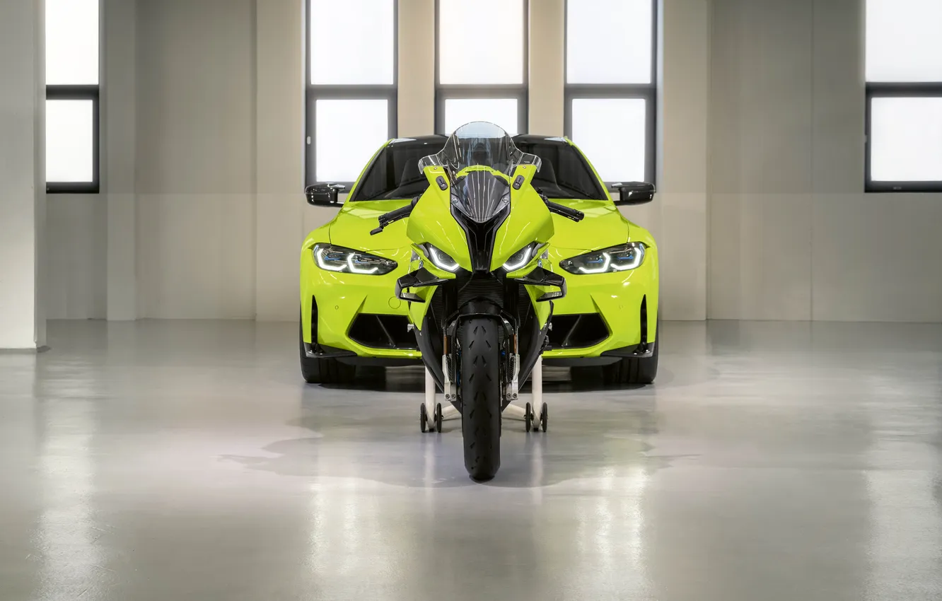 Фото обои авто, мото, BMW, салатовый цвет