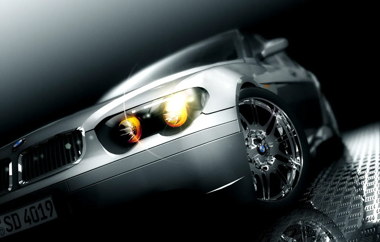 Фото обои свет, серый, BMW