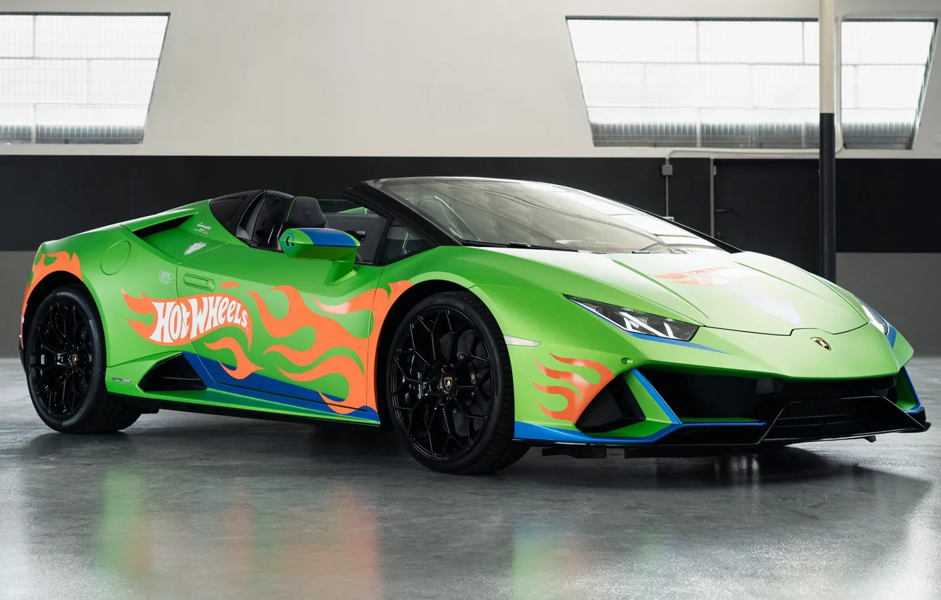 Фото обои Lamborghini, Huracan, LB724, 2022, Evo Spyder, Hot Wheels Livery