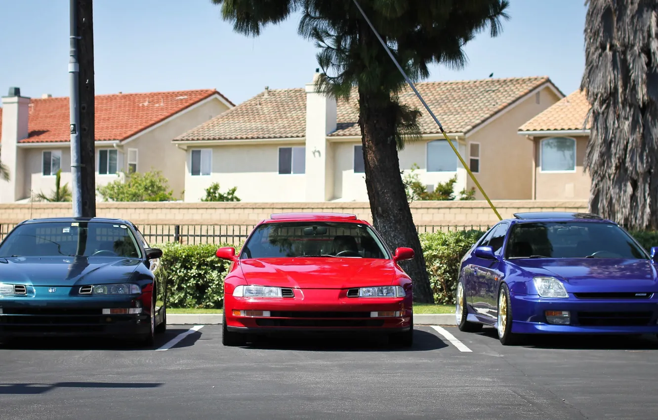 Фото обои red, Honda, japan, хонда, blue, jdm, tuning, Type S