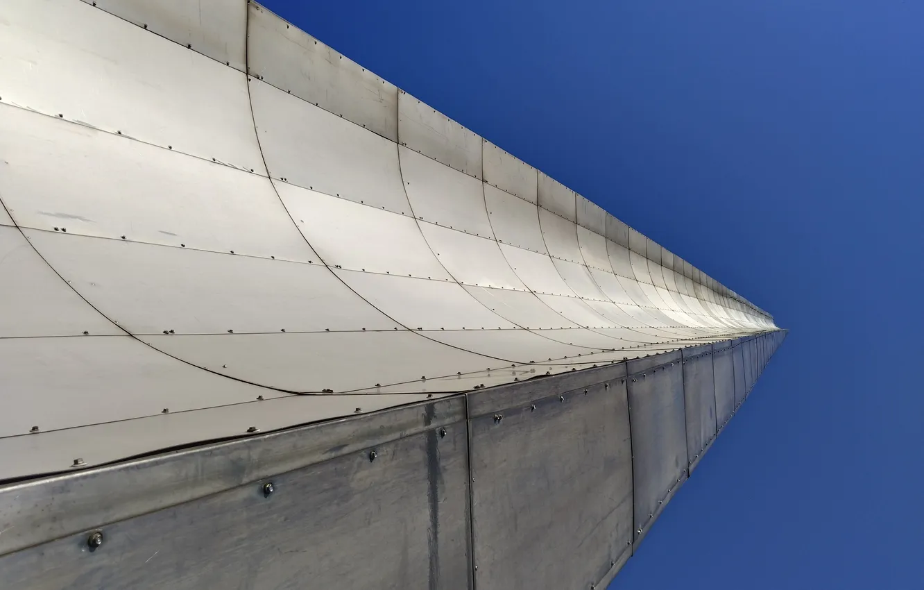 Фото обои Metal, Sky, Blue, Air, Lines, Stella, Architecture, Fon