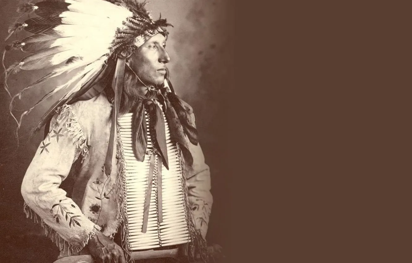Фото обои chief, first people, proud people, native-american